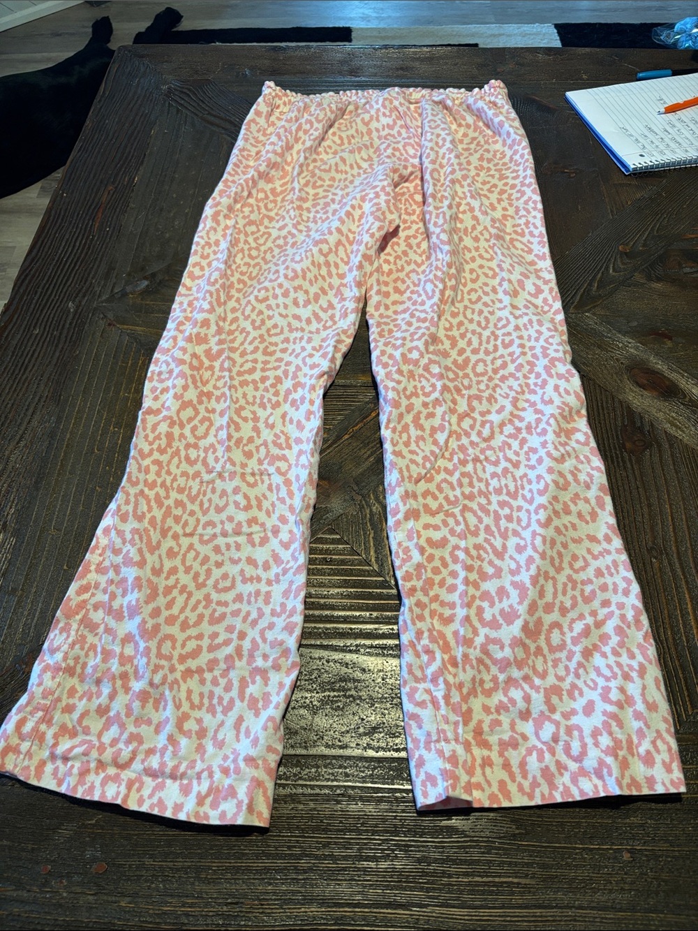 J. Crew Pink Leopard-Print Flared Joggers - Picture 6 of 7